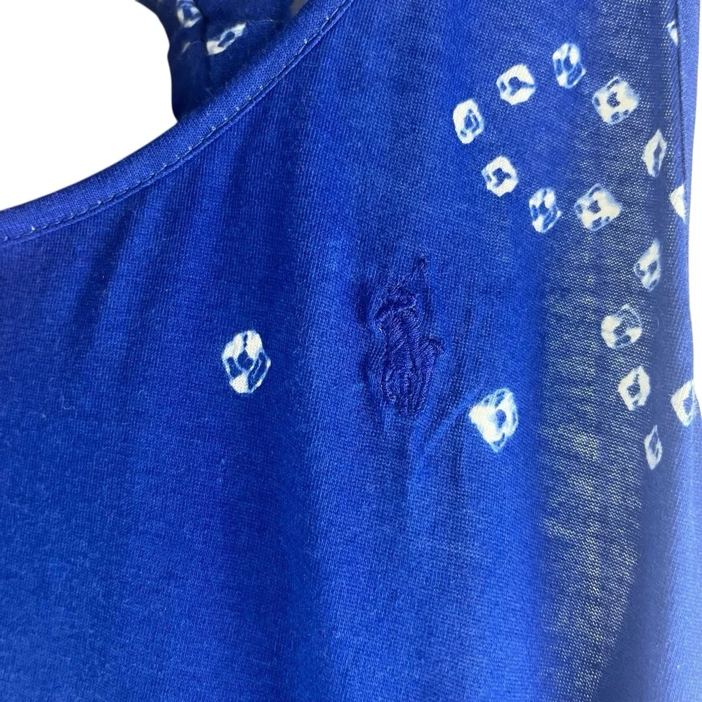 Ralph Lauren Girls Dress Blue Top Green Bottom Tie Dye Racer Bk Sz‎ XL (16) NWT